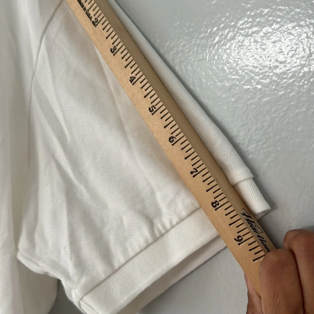 Johnnie-O White Polo Shirt with Blue Logo Size XL Golf Summer Travel - Picture 5 of 8